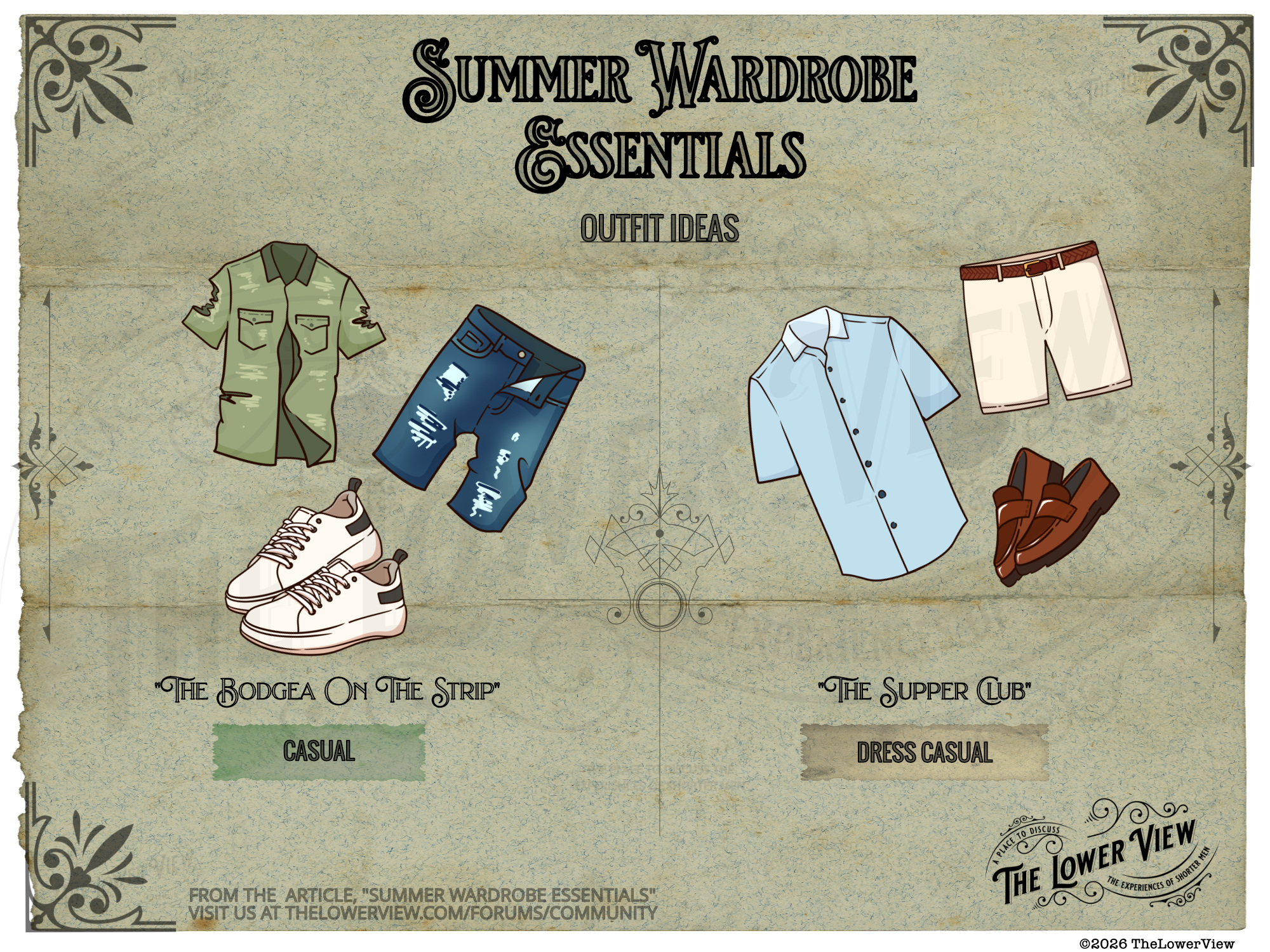 Summer Wardrobe Essentials For Shorter Men - Outfit Ideas - Short Sleeve Shirts Chinos